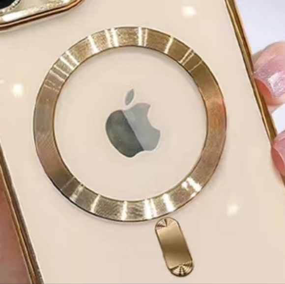 New Electroplated glitter magnet suction Ring Apple IPhone 15 ProMax  Phone cas - Picture 2 of 5